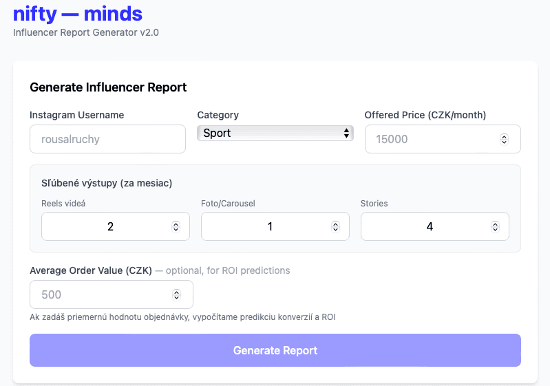 Influencer Marketing Report - Niftyminds.cz