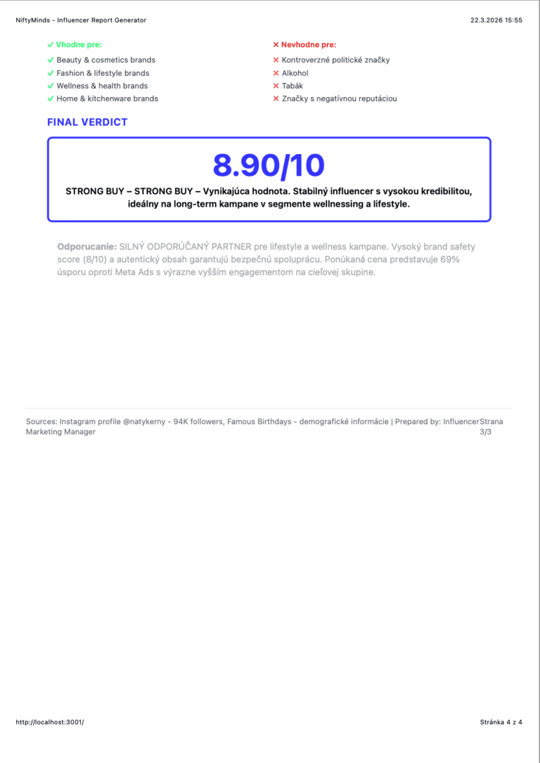 Influencer Marketing Report - Niftyminds.cz